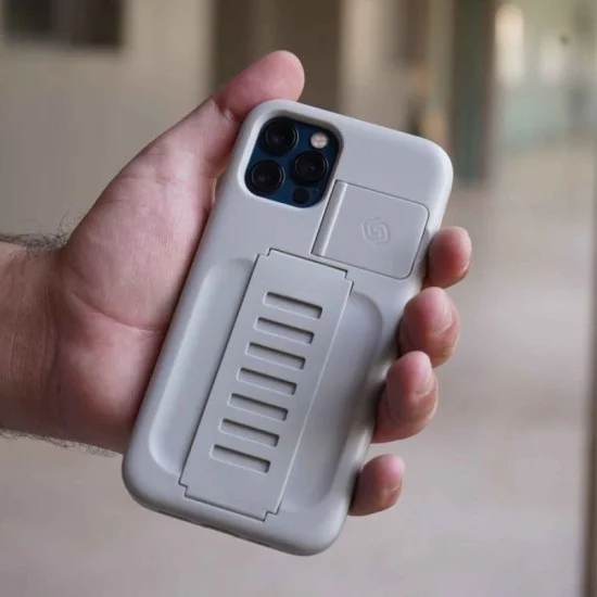 Case Iphone Boost With Kickstand Iphone12 Pro Grip2U (Matte Silver)
